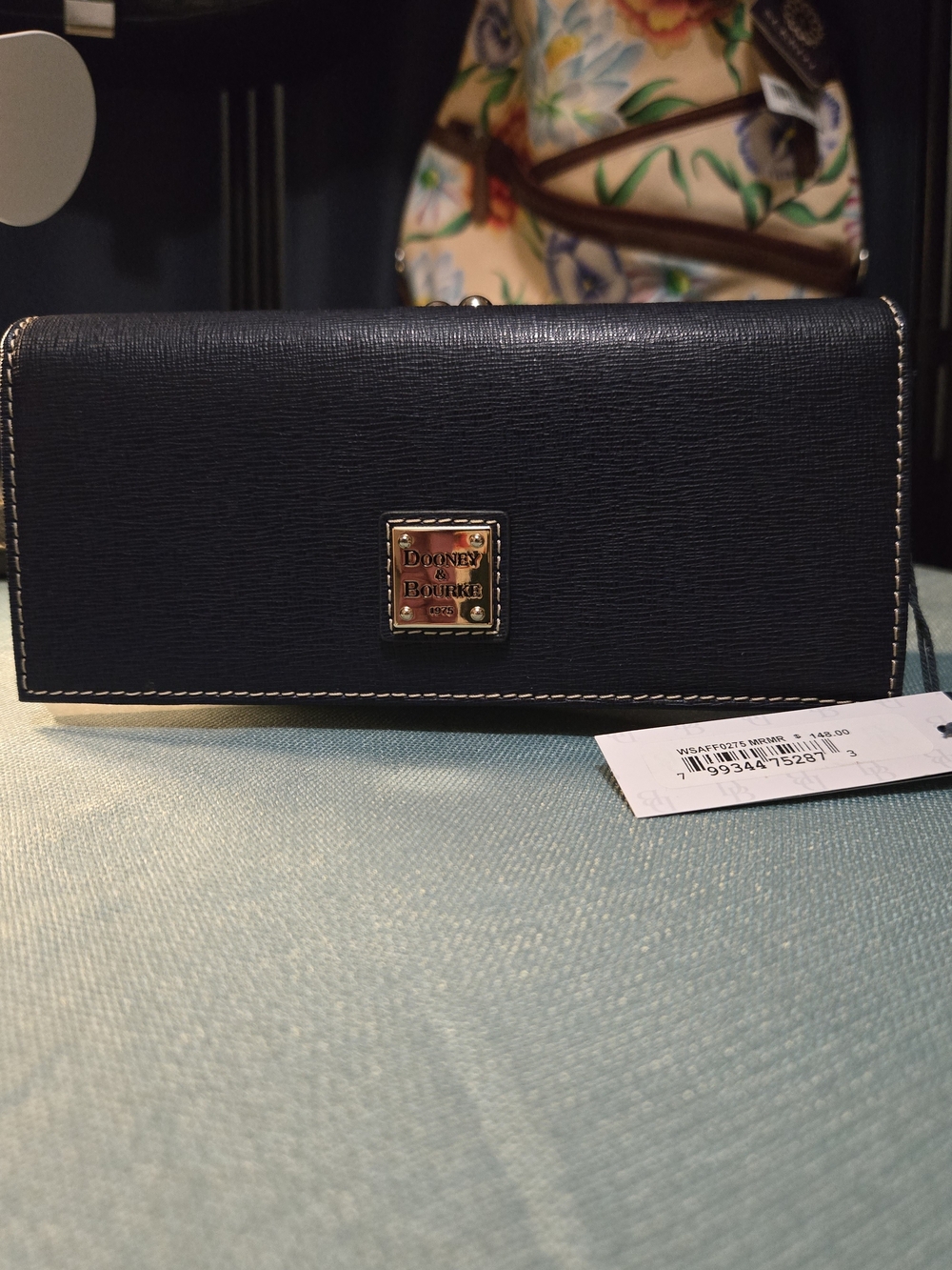 NWT Dooney & Bourke Deep Navy Saffiano Leather Women's Wallet